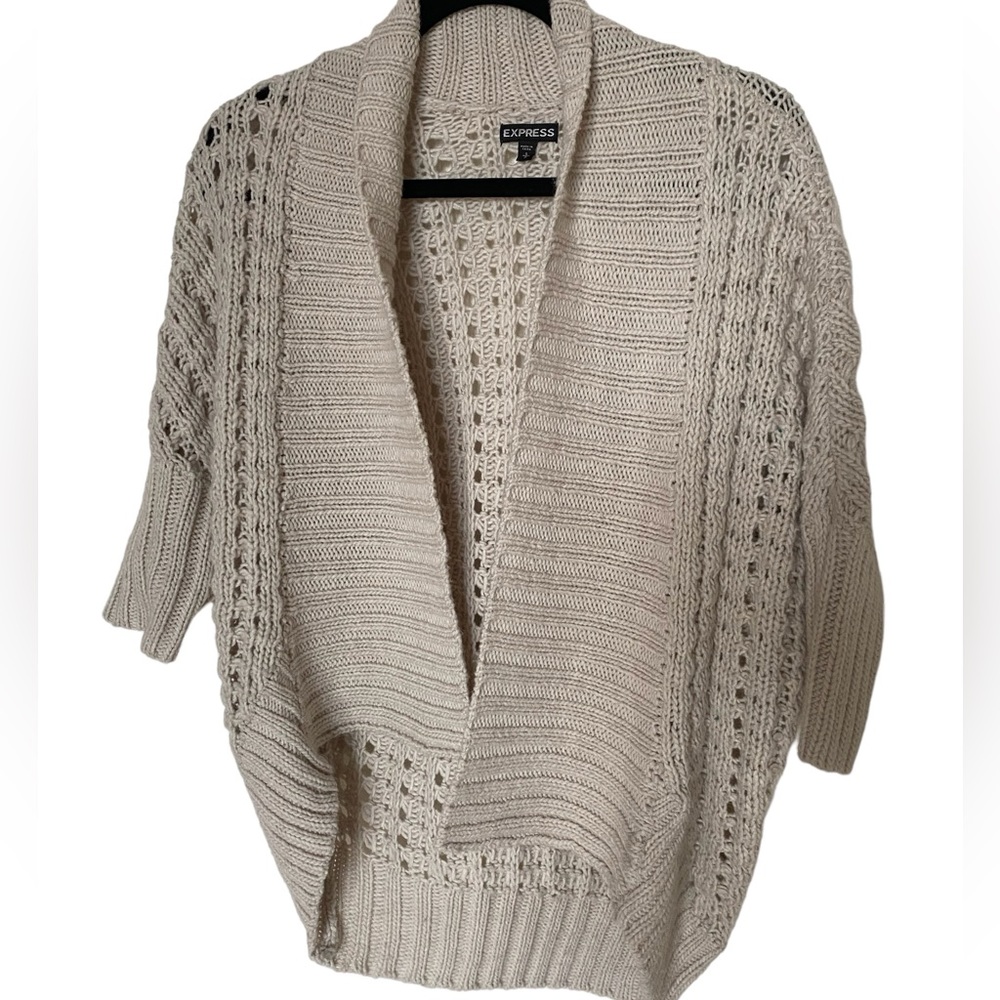3/$29 Express Grandmacore Cottagecore Chunky Alpaca Wool Sweater Size S